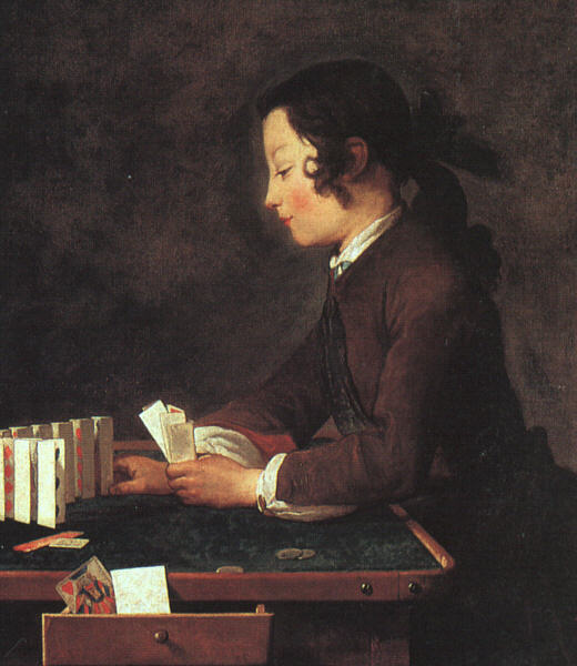 Boy Playing with Cards